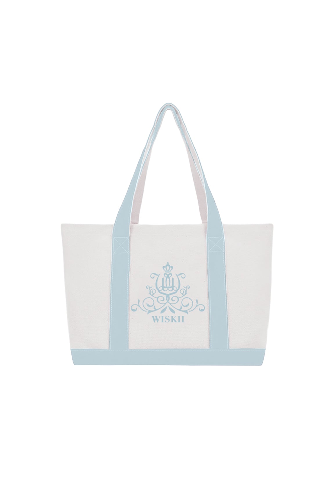 WISKII Clubhouse Canvas Tote Bag with durable handles and spacious interior, perfect for accessories and everyday use.
