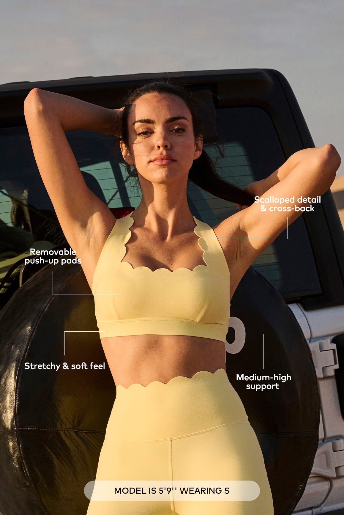 WISKII cross back sports bra with supportive straps and breathable fabric, designed for active wear and workout support.