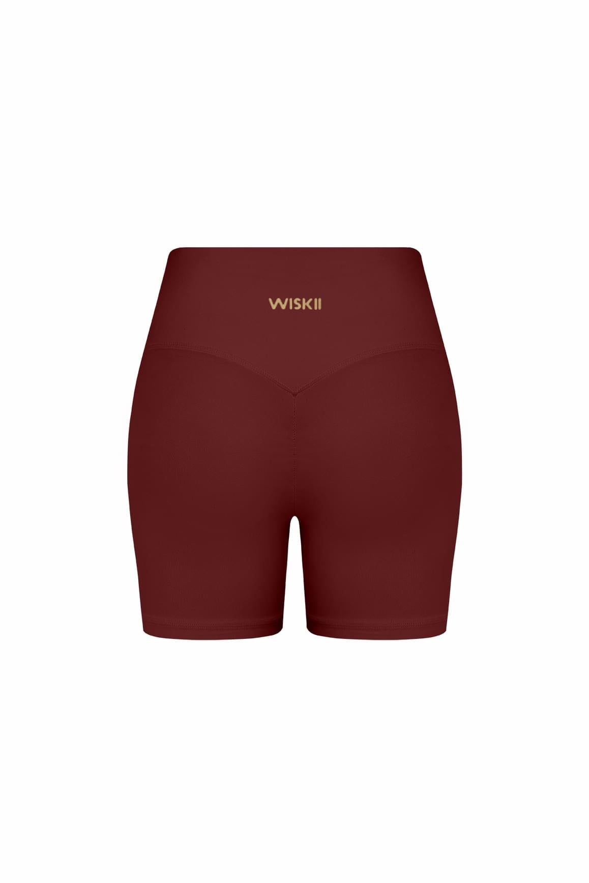 WISKII Riviera V-Waist Scrunch Shorts in lightweight fabric, featuring a V-shaped waistband and scrunch detail.