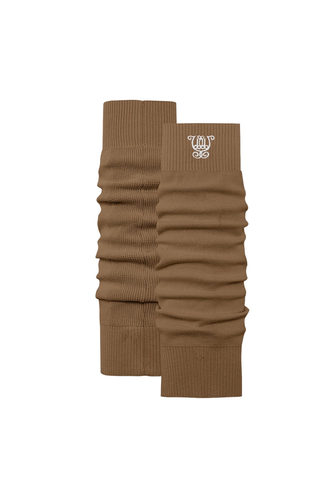 WISKII Studio Luxe Leg Warmers in soft fabric, shown as stylish accessories for cozy, fashionable leg coverage.