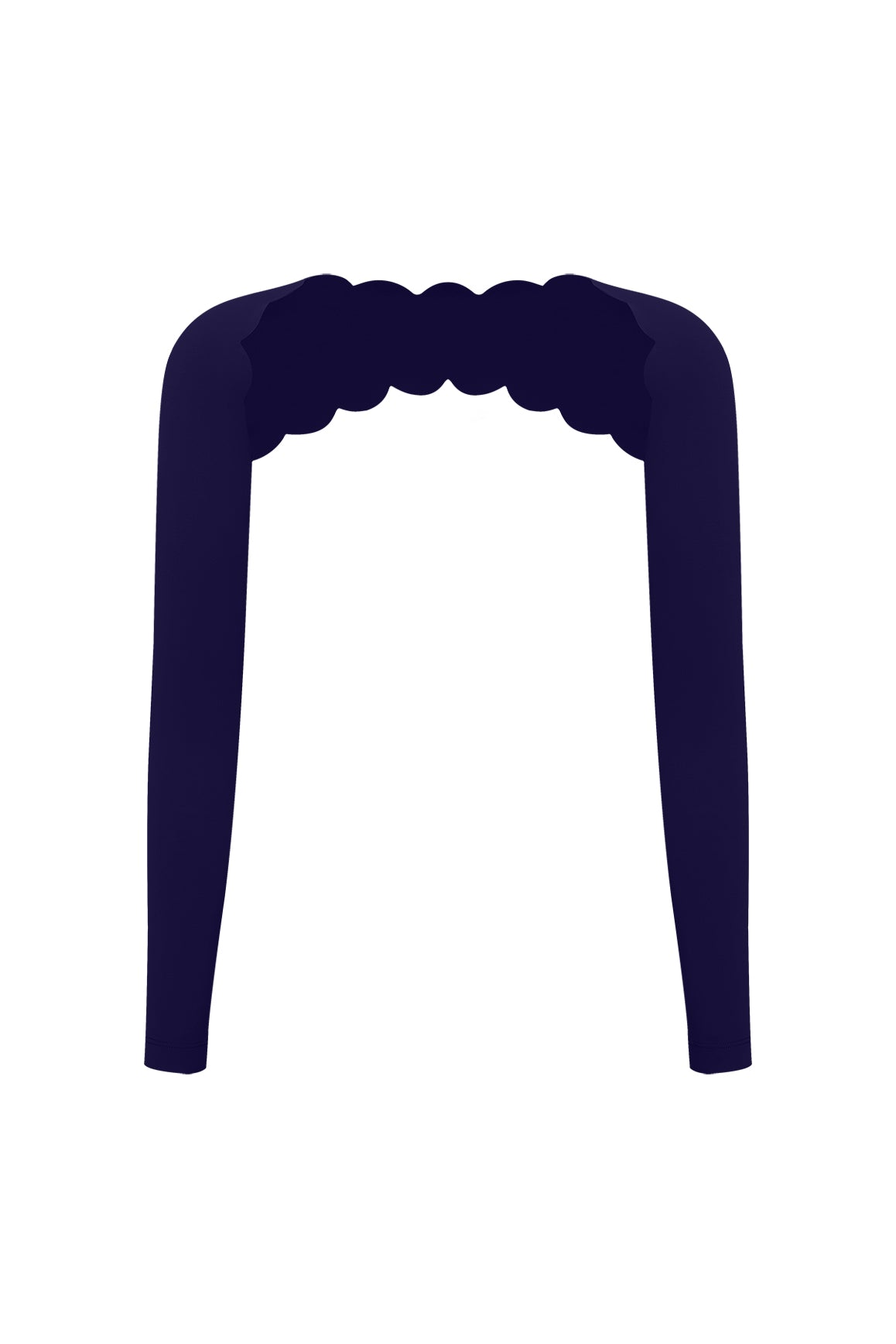 Scalloped Long Sleeve Sports Shrug