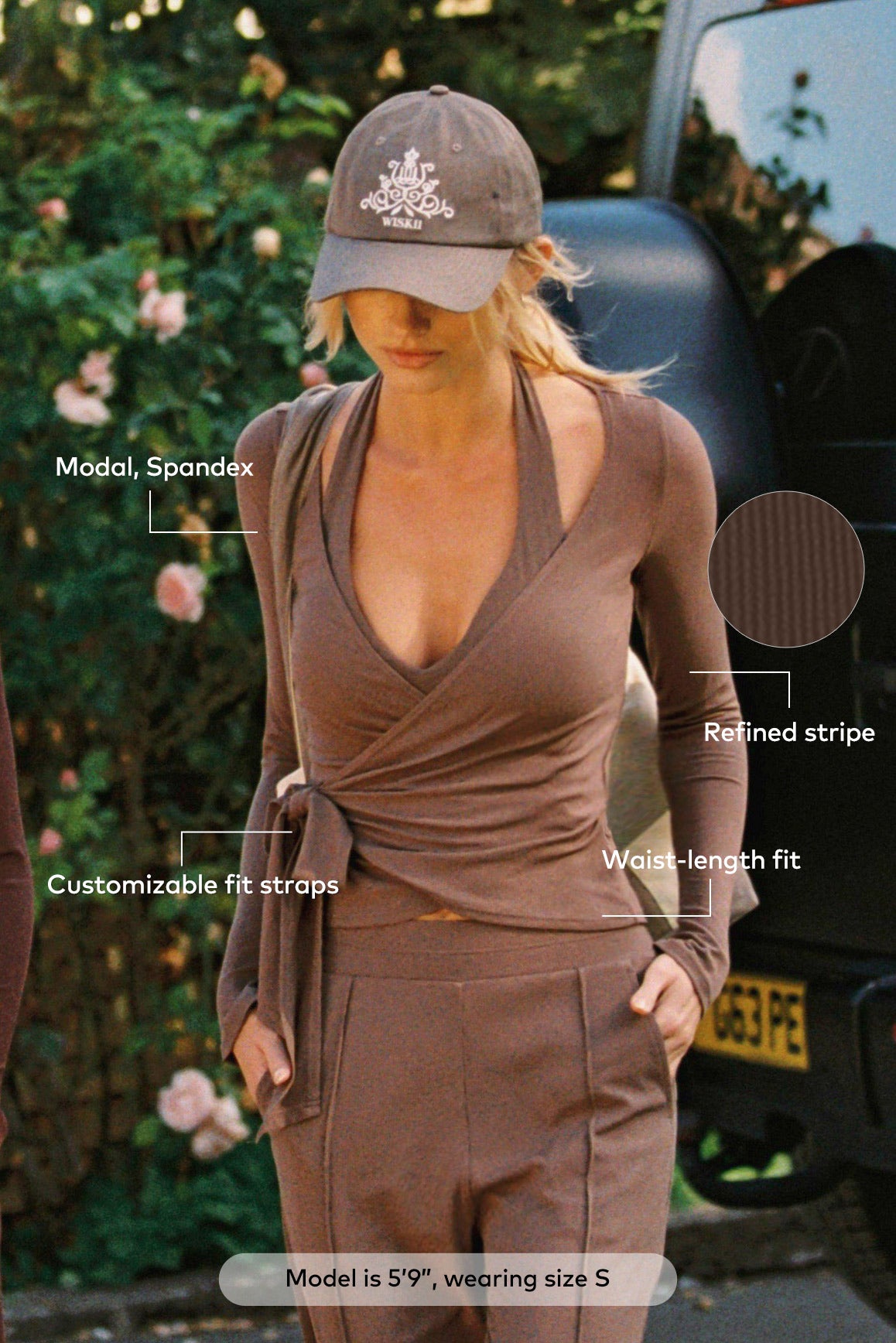 Tie-Front Long Sleeve Top