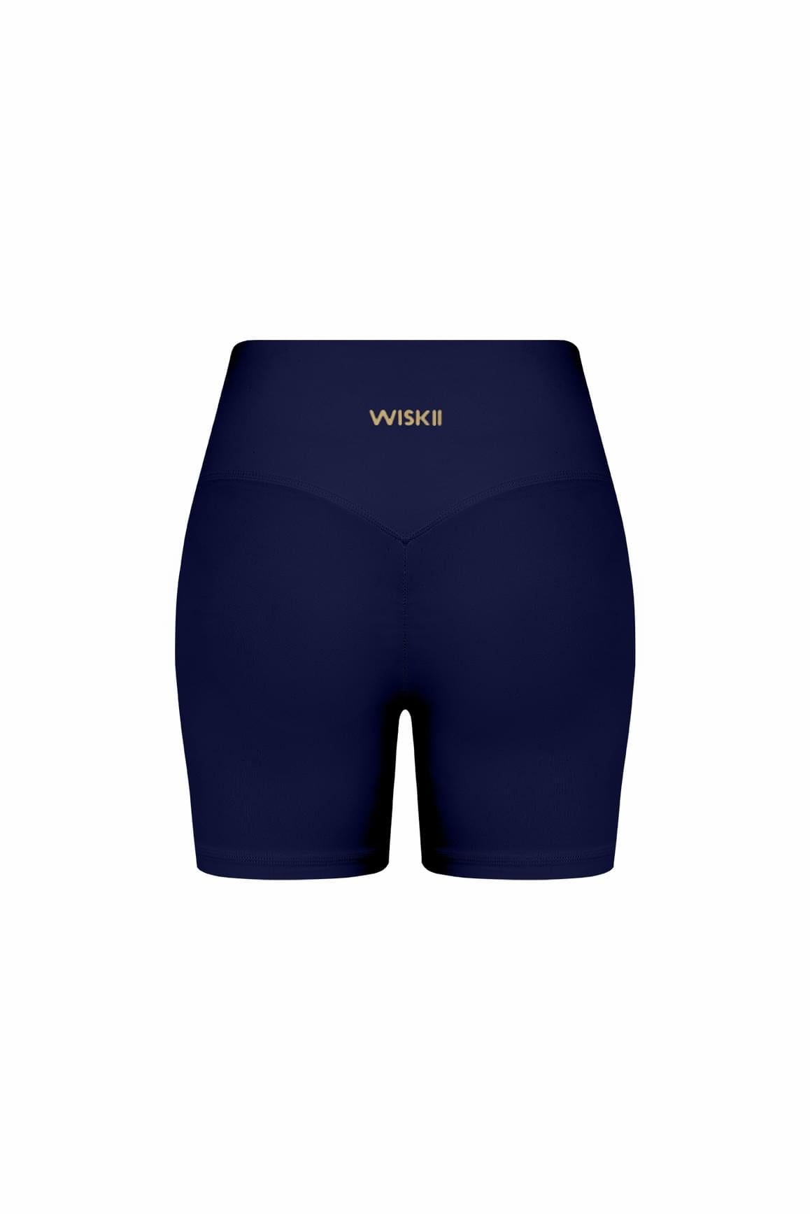 WISKII Riviera V-Waist Scrunch Shorts in lightweight fabric, featuring a V-shaped waist and scrunch detail, styled for casual wear.