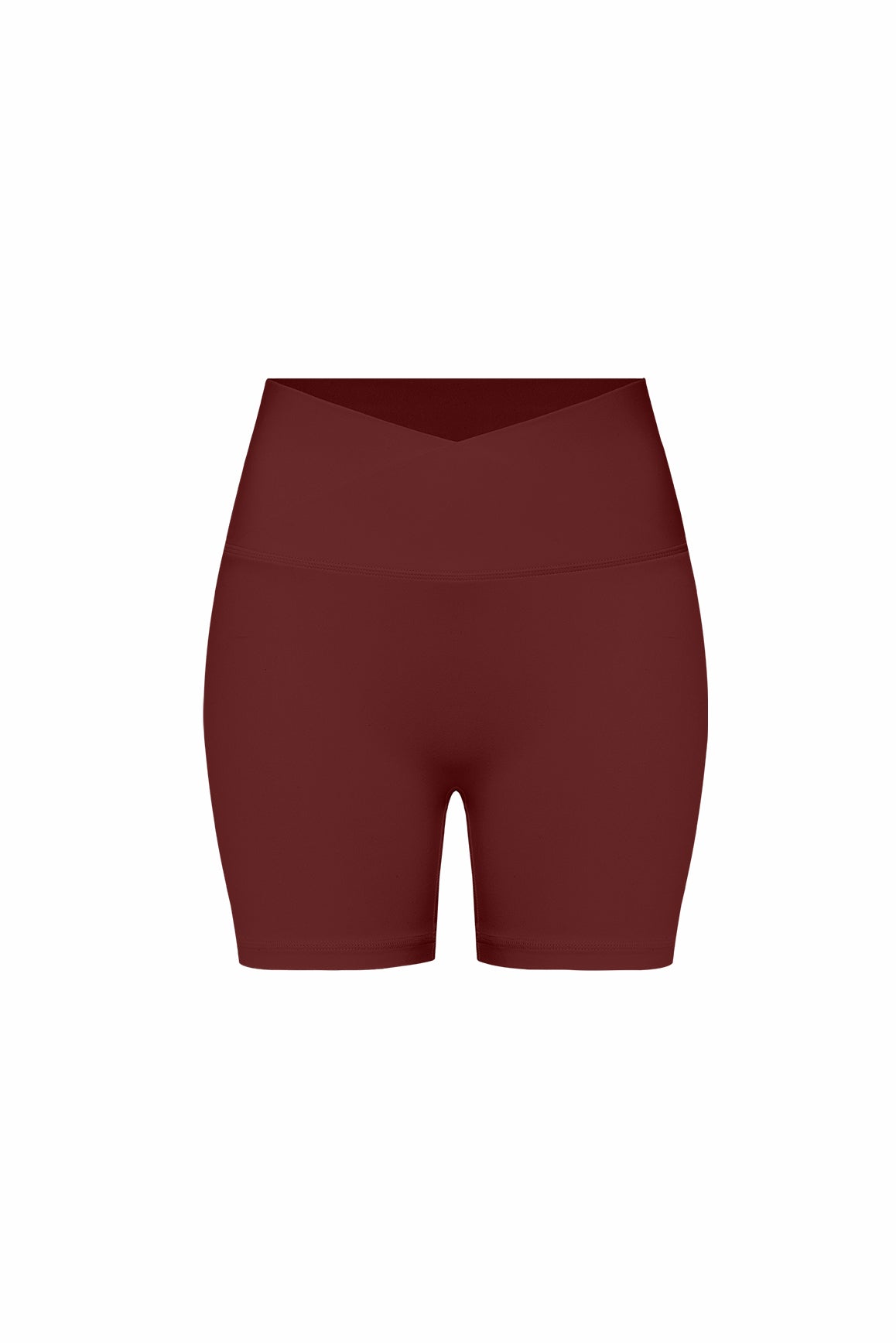 WISKII Riviera V-Waist Scrunch Shorts in lightweight fabric, displayed on a model with a casual summer outfit.