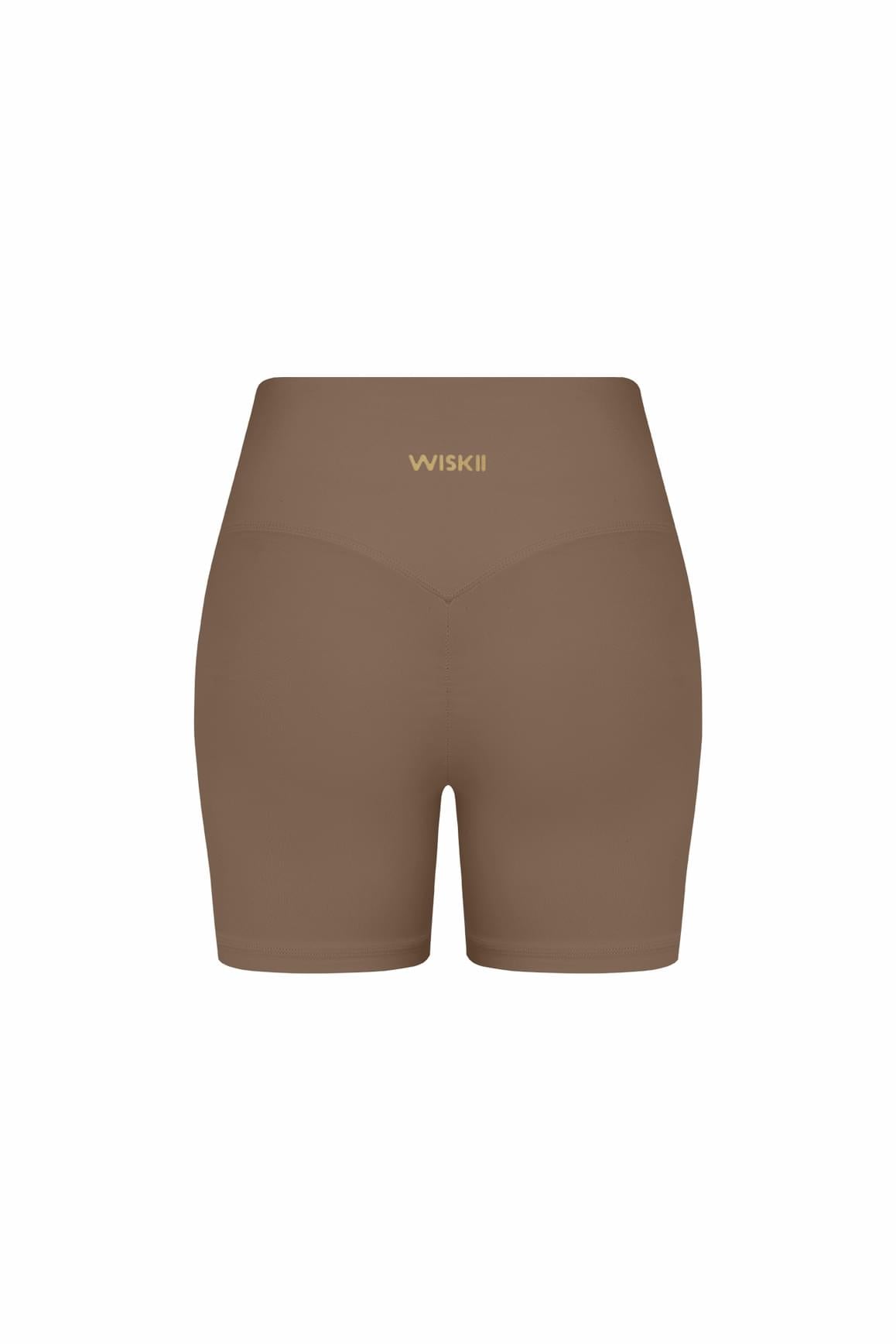 WISKII Riviera V-Waist Scrunch Shorts in lightweight fabric, featuring a V-shaped waist and scrunch detailing for a stylish fit.