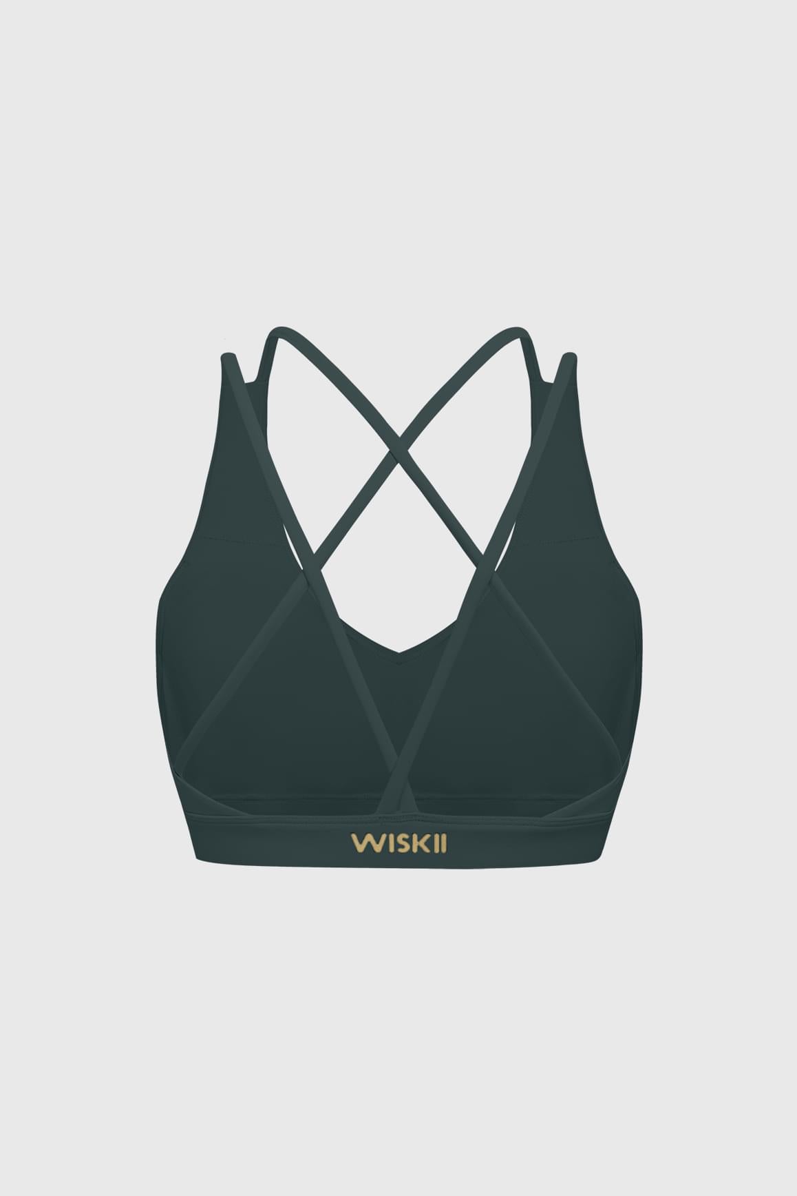 Scoop Neck Crossback Bra | Deep Sea sports bra featuring a strappy criss-cross back and scoop neckline | WISKII Active