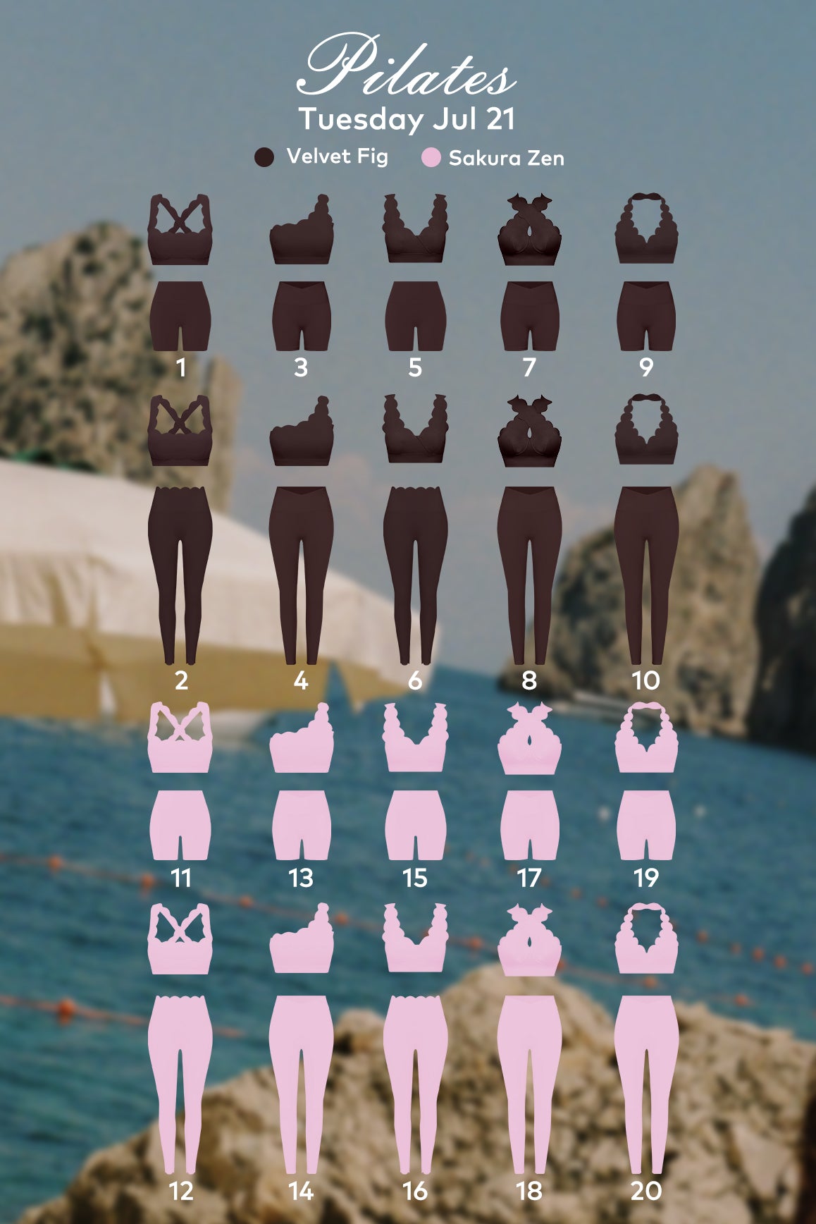 Tuesday 7.21st - Pilates (Sakura Zen& Velvet Fig)
