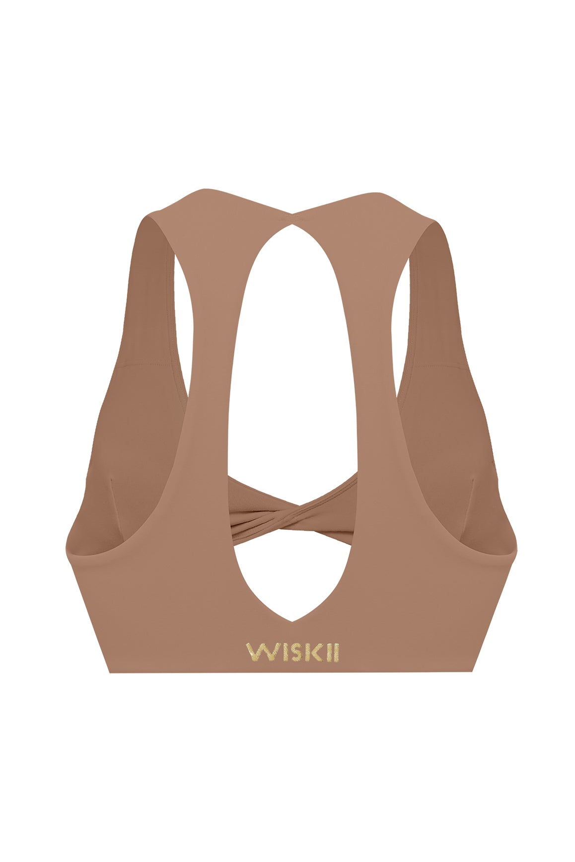 Twist-Front Everyday Bra | Color Tuscan Tan | WISKII Active