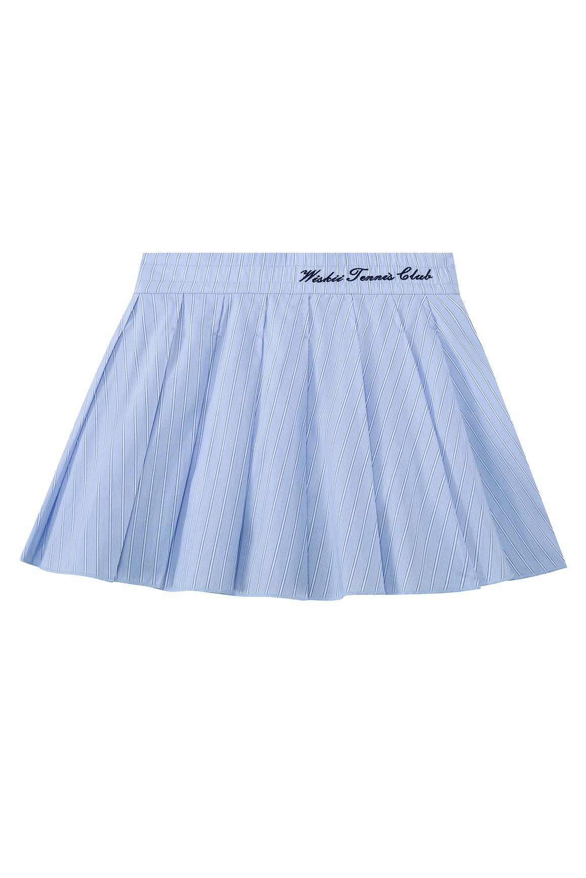 WISKII Riviera pleated skirt in a flowing design, showcasing elegant pleats and a stylish silhouette.