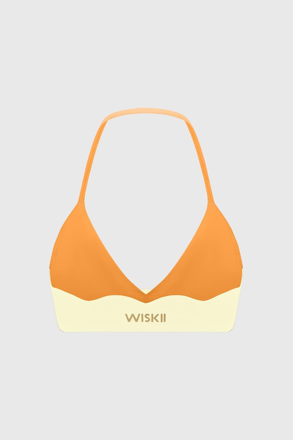 WISKII Riviera 黑白撞色貝殼滾邊掛脖運動內衣,設計時尚帶有貝殼造型細節,支撐性佳且服貼