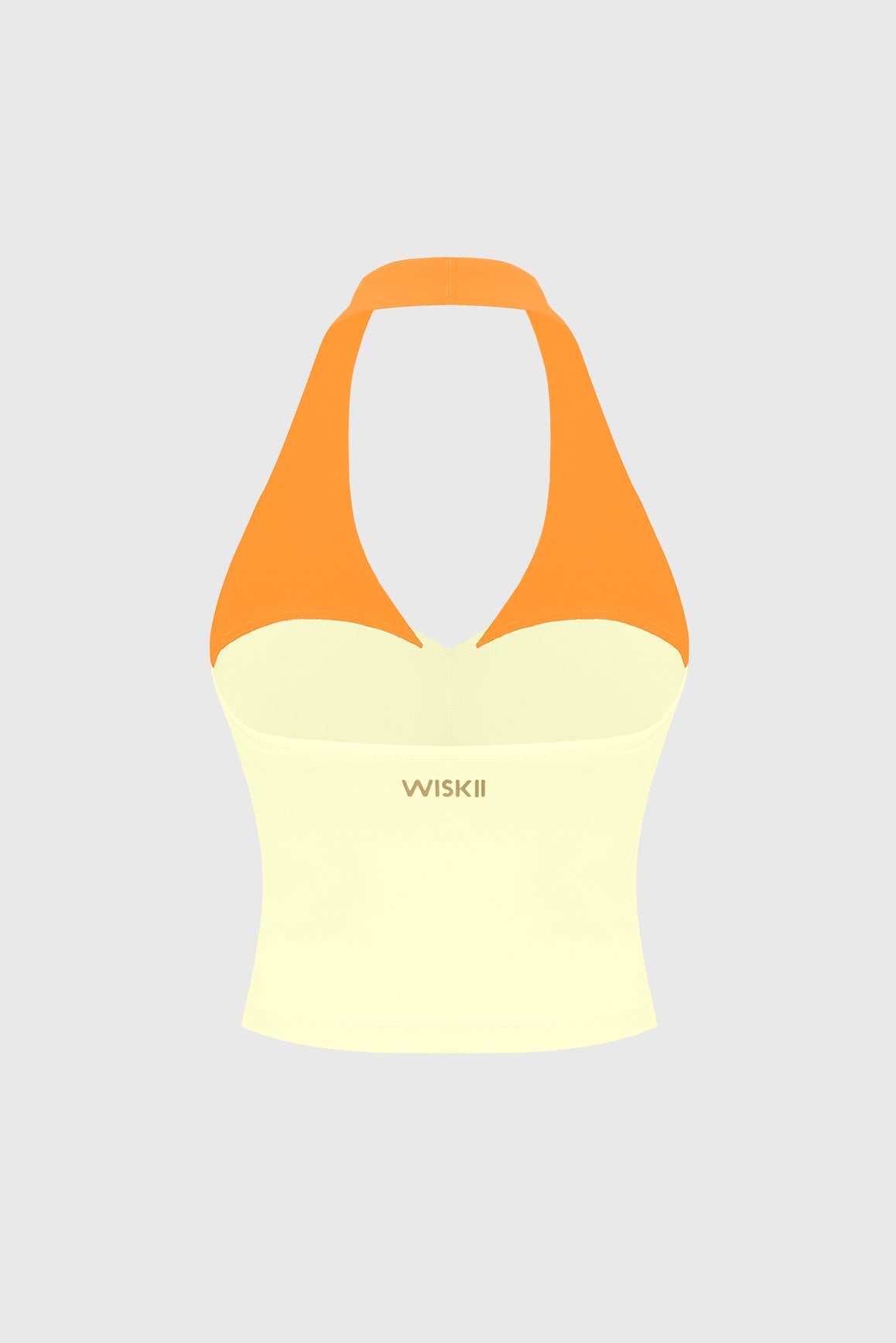 WISKII Riviera Contrast Halter Tank Bra in black and white with adjustable straps, stylish and comfortable undergarment.