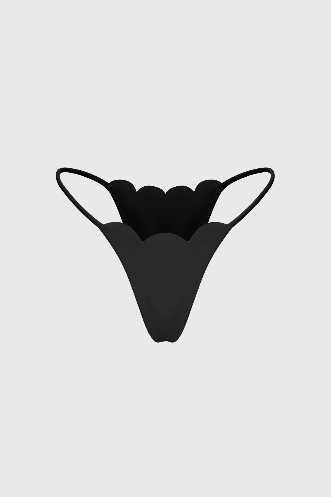 WISKII scallop high-leg bikini bottom in vibrant color, showcasing its stylish scalloped edges and high-cut design.
