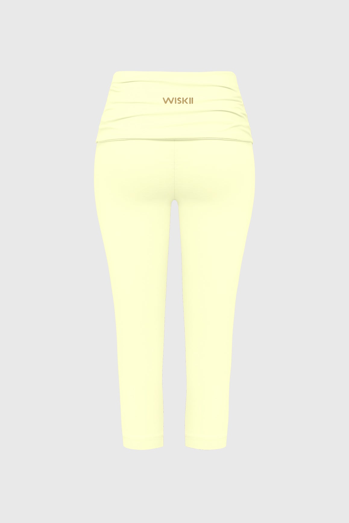 WISKII Riviera low-rise Capri leggings in black, featuring a snug fit and comfortable stretch fabric, shown on a model.