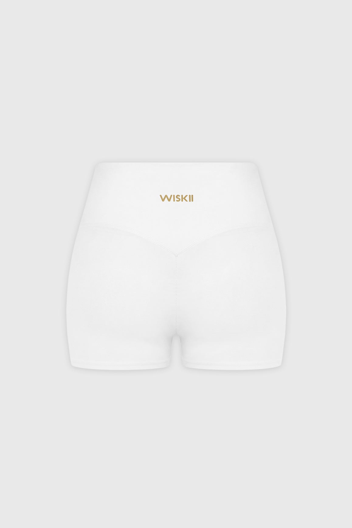 WISKII Riviera high-rise scrunch shorts in lightweight fabric, featuring a fitted waistband and stylish short length.