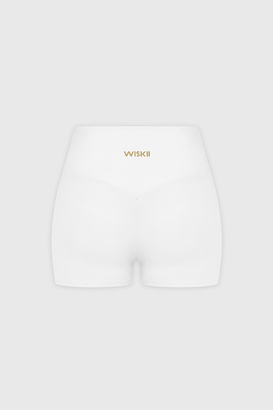 WISKII Riviera 高腰抽褶短褲,選用輕薄面料,搭配合身腰頭與時尚短版剪裁
