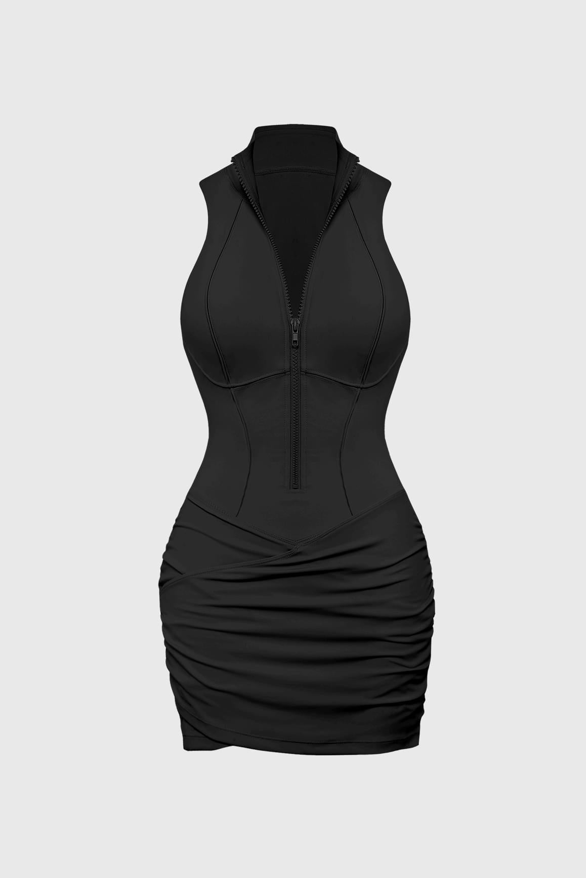 WISKII Riviera Kinetic Dress,時尚無袖洋裝,面料飄逸、圖案鮮豔,非常適合夏季穿搭。