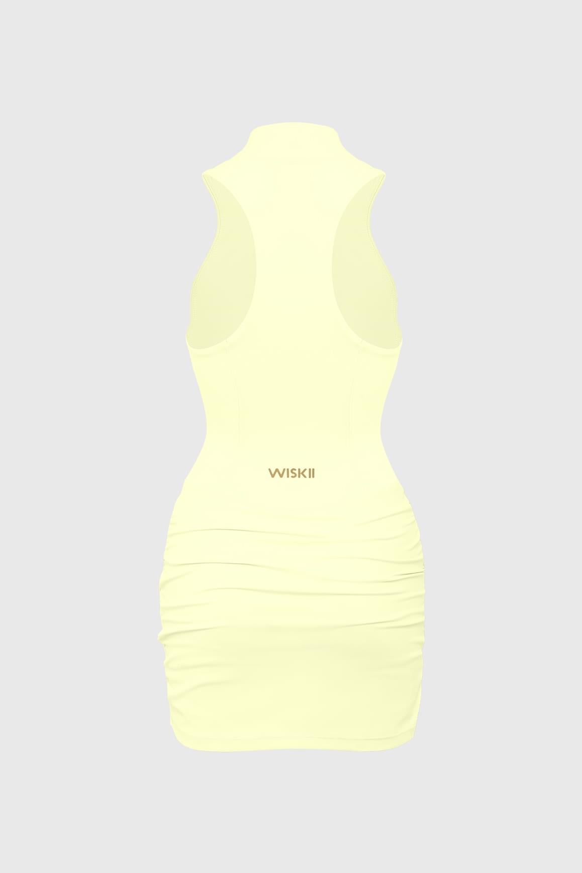 WISKII Riviera 動感洋裝,採用鮮豔圖案面料,設計飄逸,無袖款式,適合夏季或休閒穿搭。