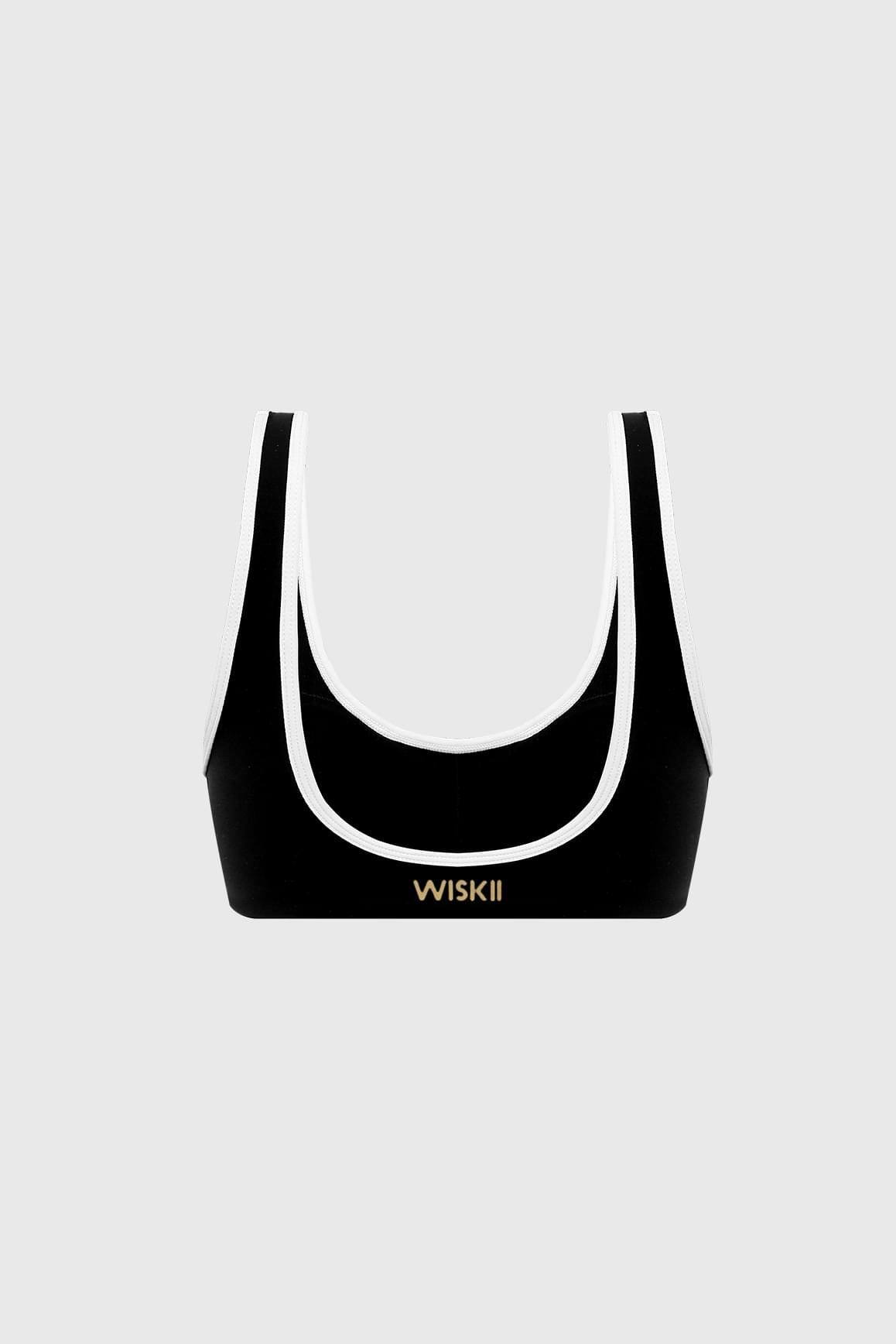 WISKII 復古撞色滾邊運動內衣,設計時尚,搭配撞色滾邊細節,穿著舒適合身