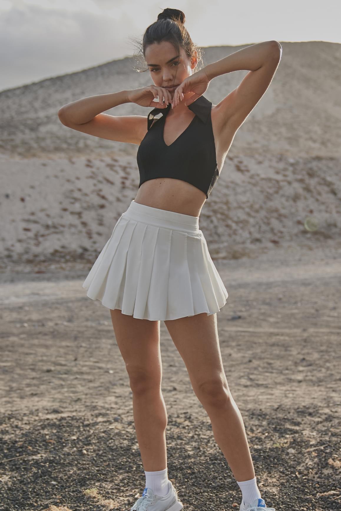 A-line Pleated Skirt - WISKIIWS285ivoryS