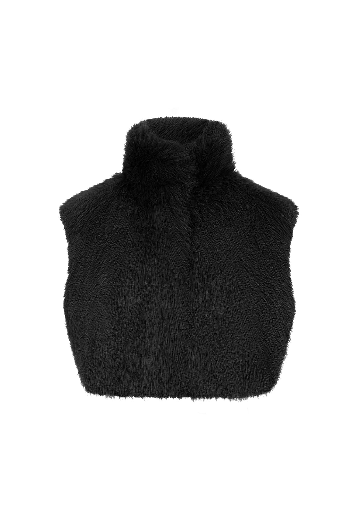 Alpine Cloud Faux Fur Vest - WISKIIWS654jetblackS