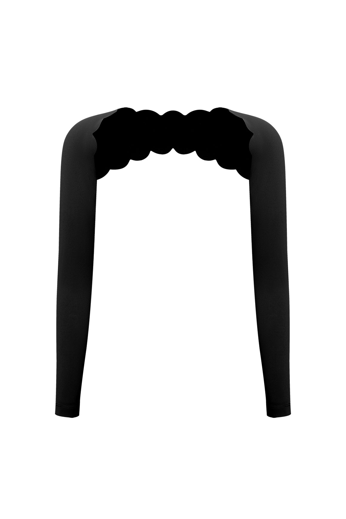 Scalloped Long Sleeve Sports Shrug