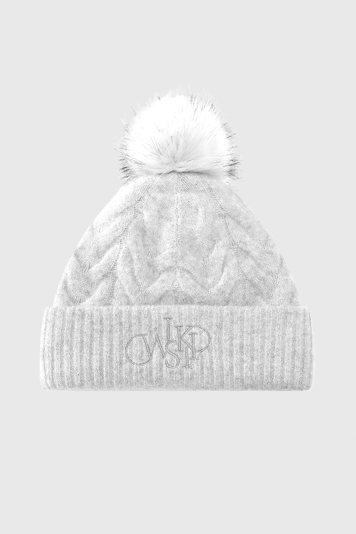 Chunky Cable Knit Beanie - WISKIIWS010silverchiffonF