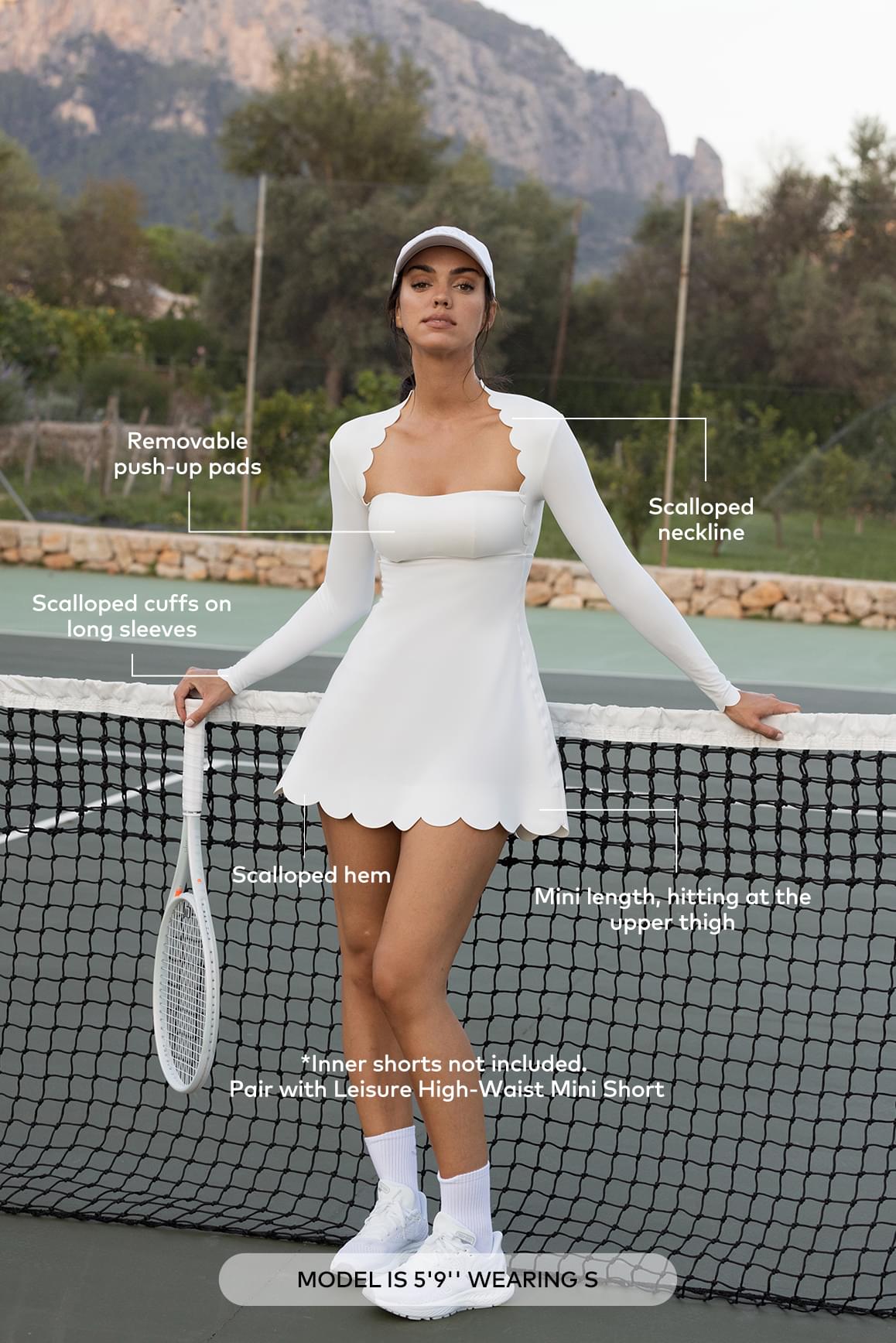 Enchanting Scallop A-Line Dress - WISKIIWS303ivoryS