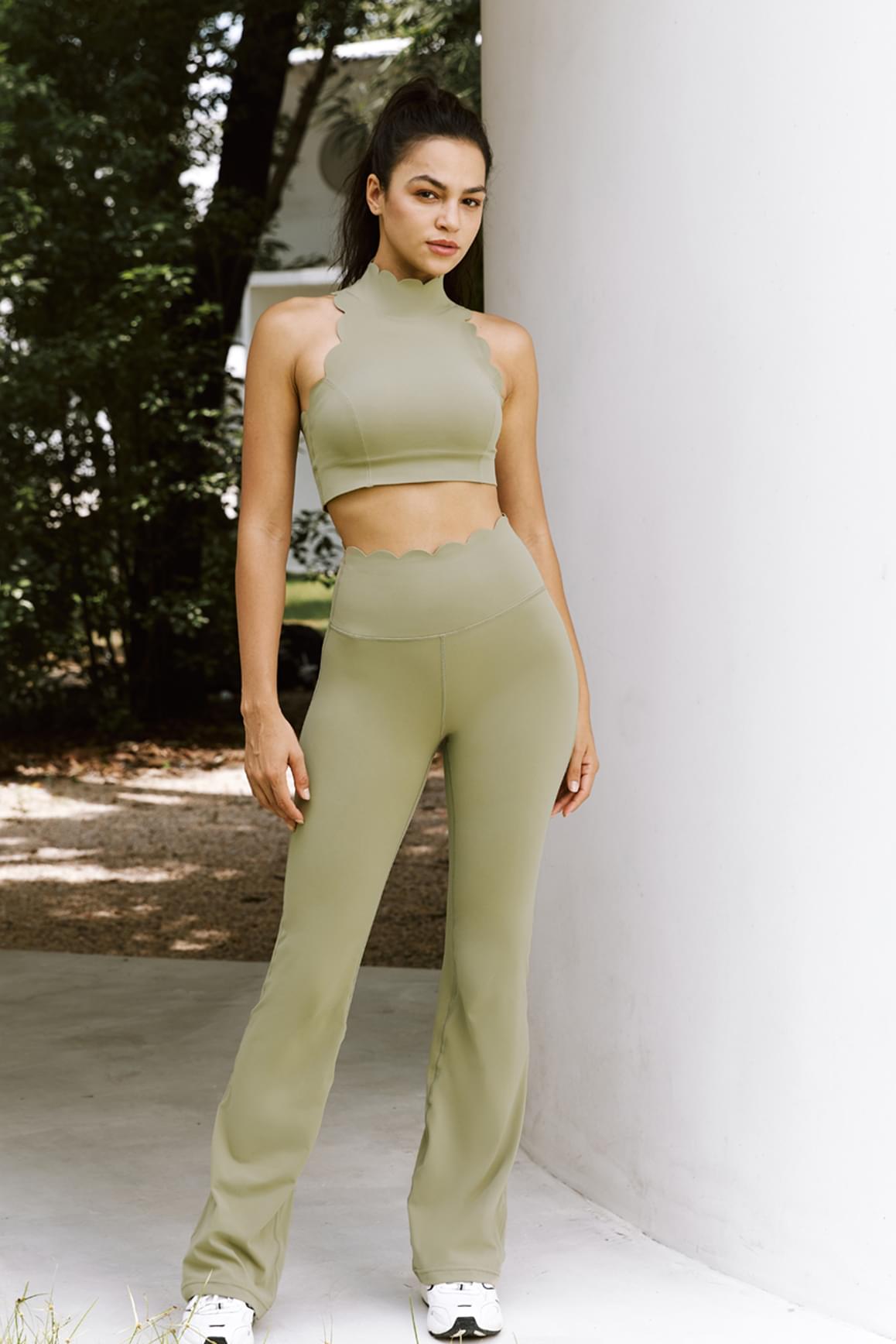 High-Waist Flare Legging - WISKIIWS223mutedkhakiS