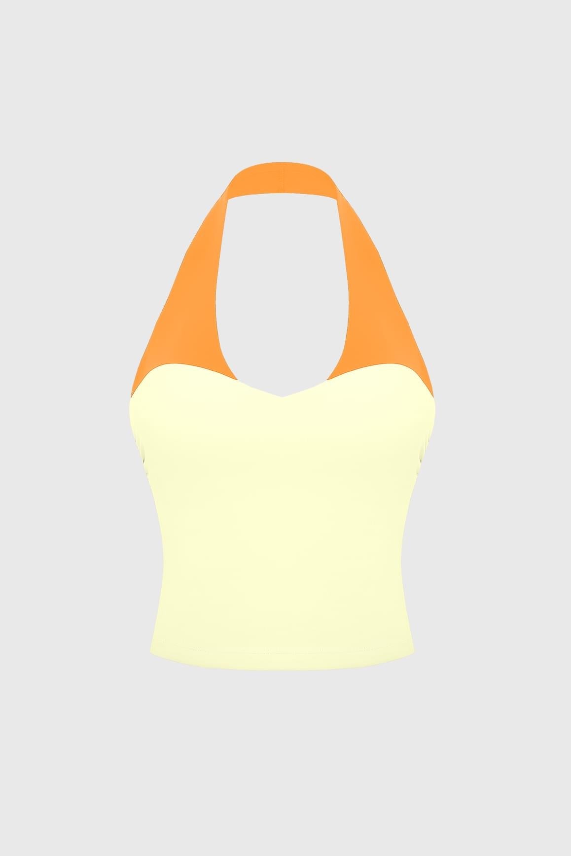 Riviera Contrast Halter Tank - WISKIIWS688limoncellocitrusS