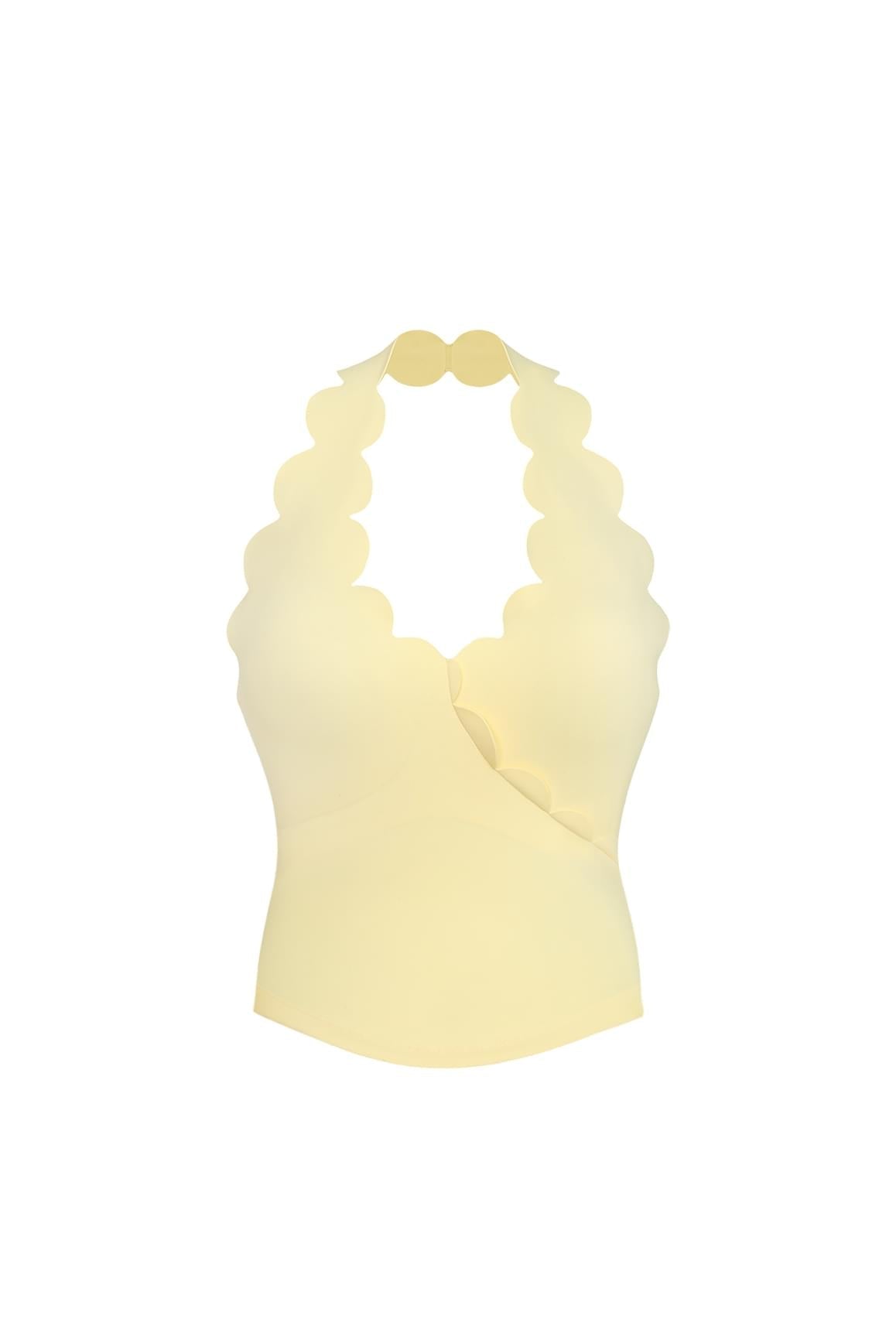 Riviera Scallop Halter Bra Tank - WISKIIWS569lemondropS