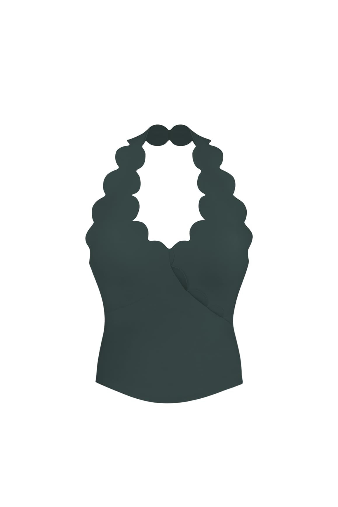 Riviera Scallop Halter Bra Tank - WISKIIWS569deepseaS