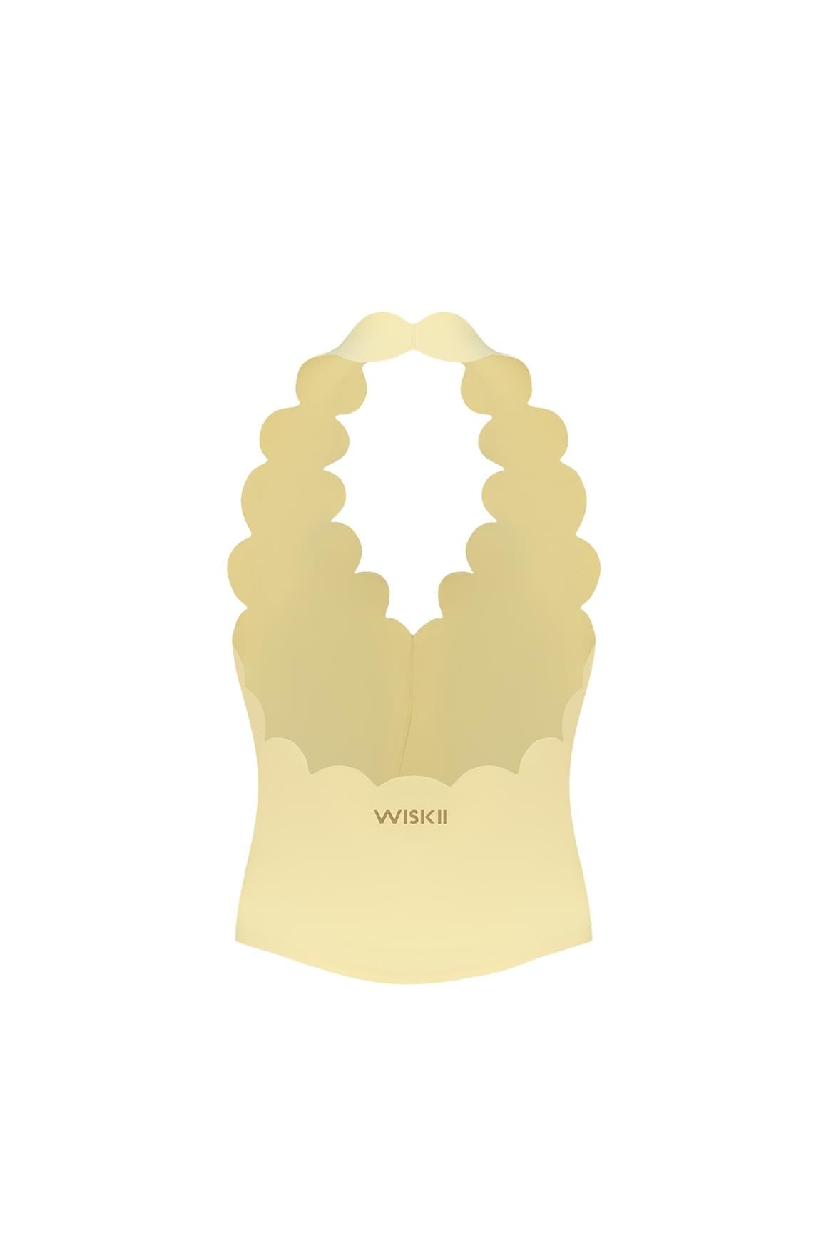 Riviera Scallop Halter Bra Tank - WISKIIWS569lemondropS