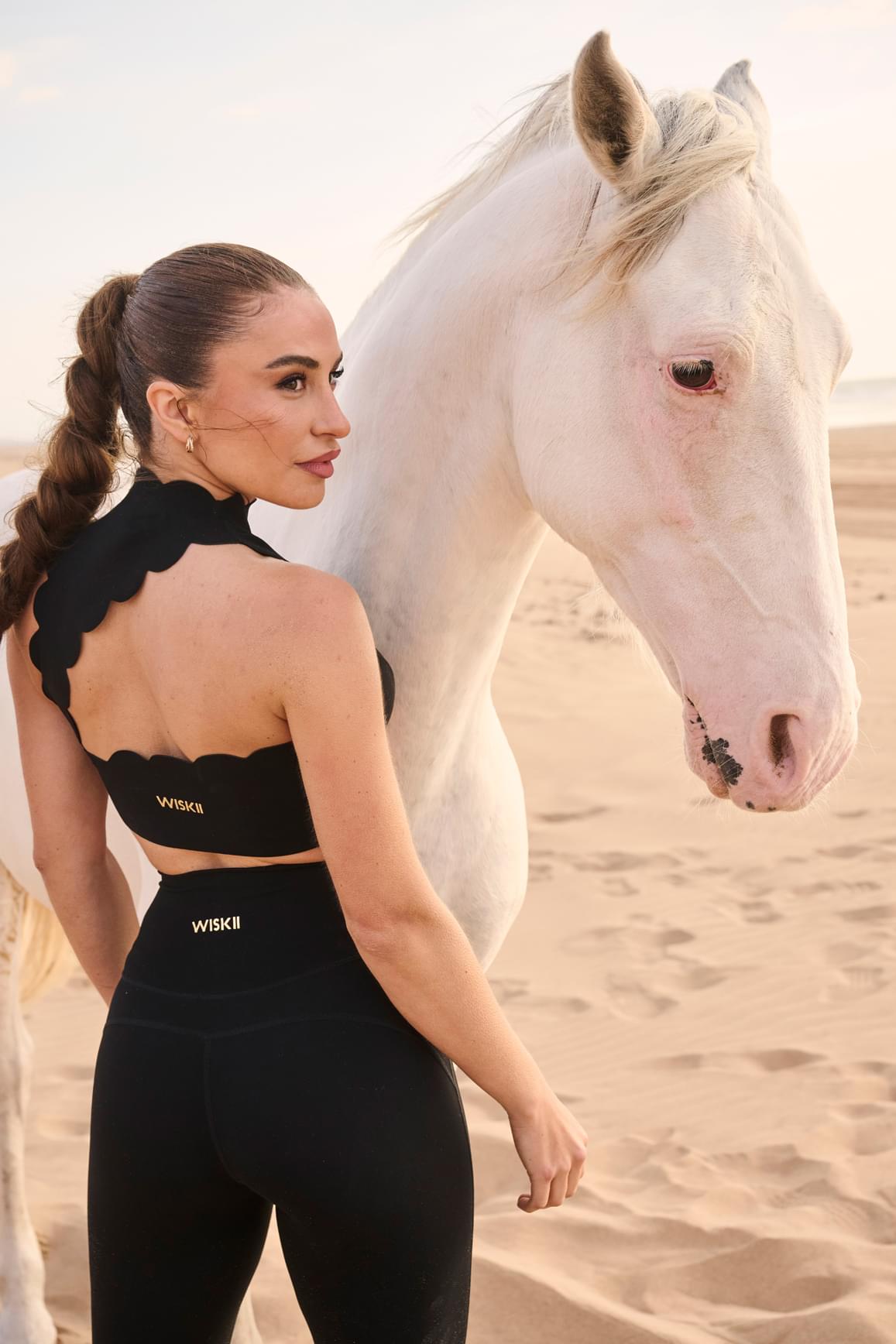 Scallop Back Mock Neck Bra - WISKIIWS395blackS