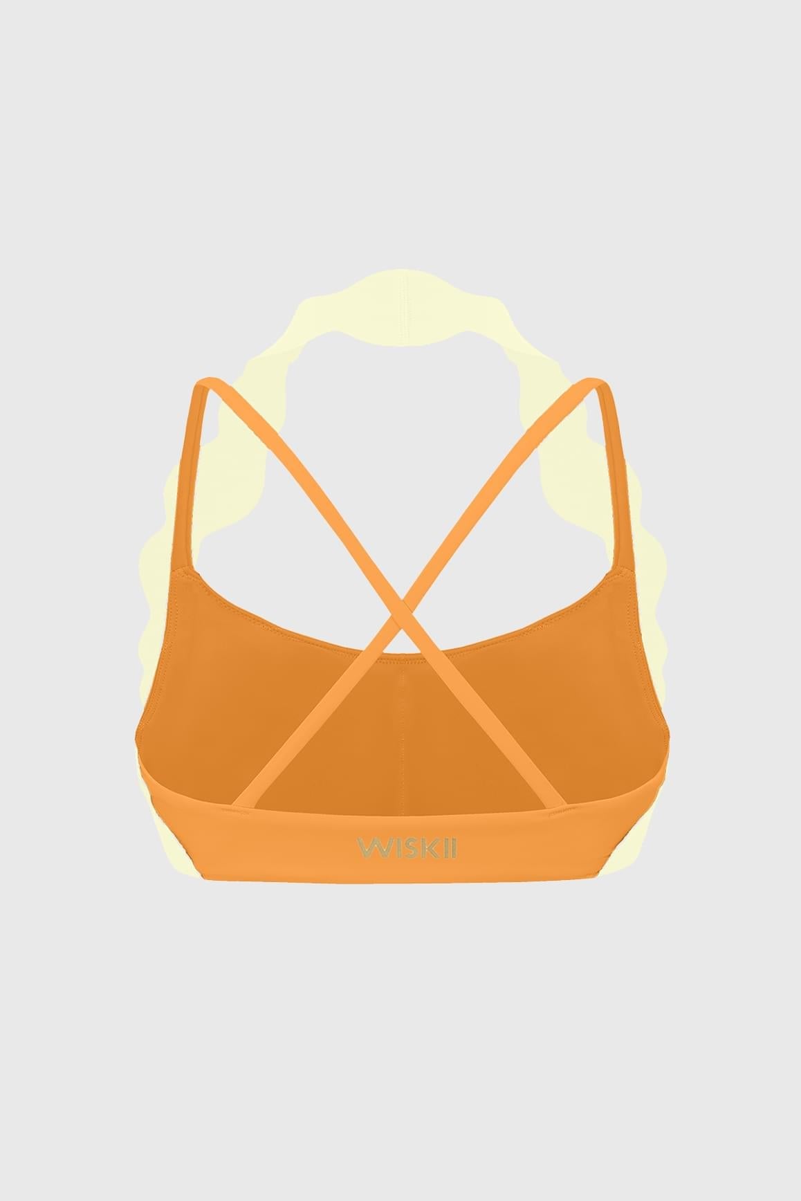 Scallop-Halter Contrast Bra - WISKIIWS681citruslimoncelloS