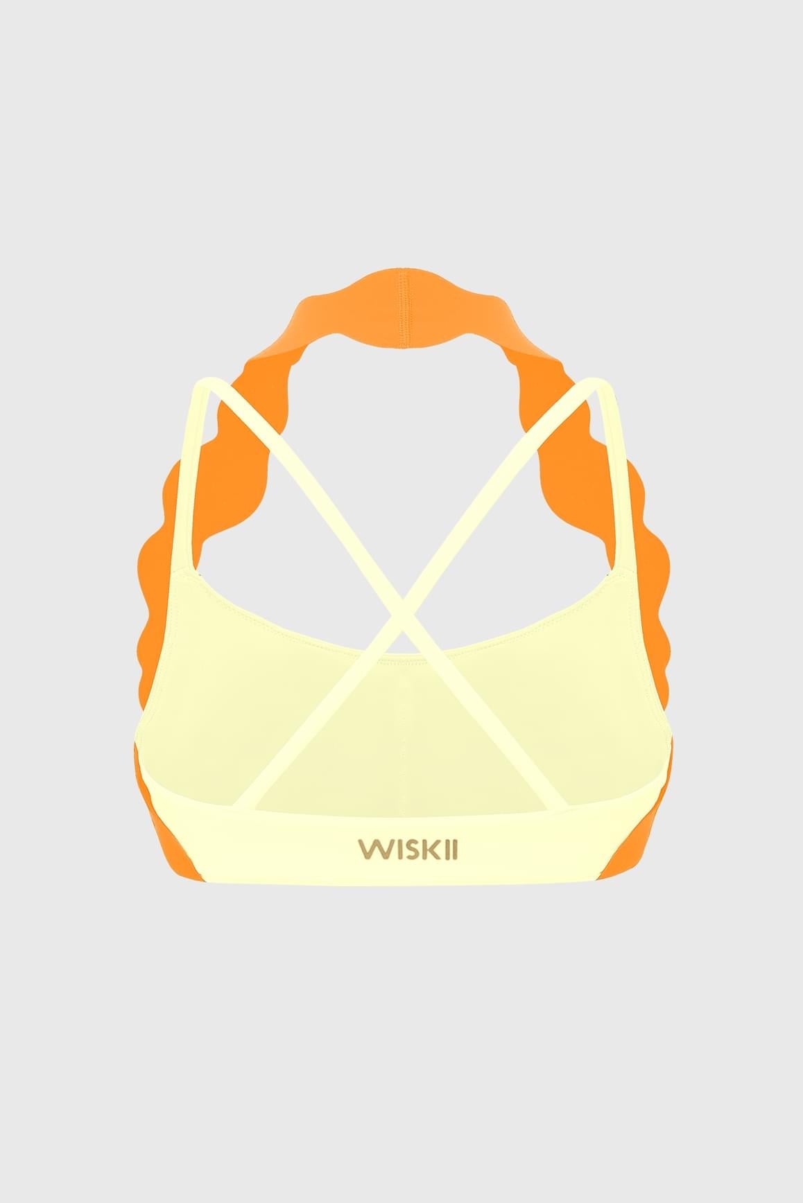 Scallop-Halter Contrast Bra - WISKIIWS681limoncellocitrusS