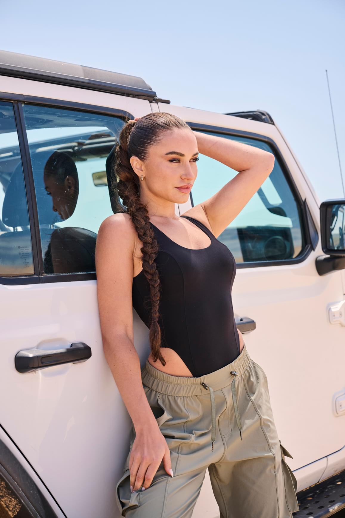Scoop Neck Sleeveless Bodysuit - WISKIIWS382blackS