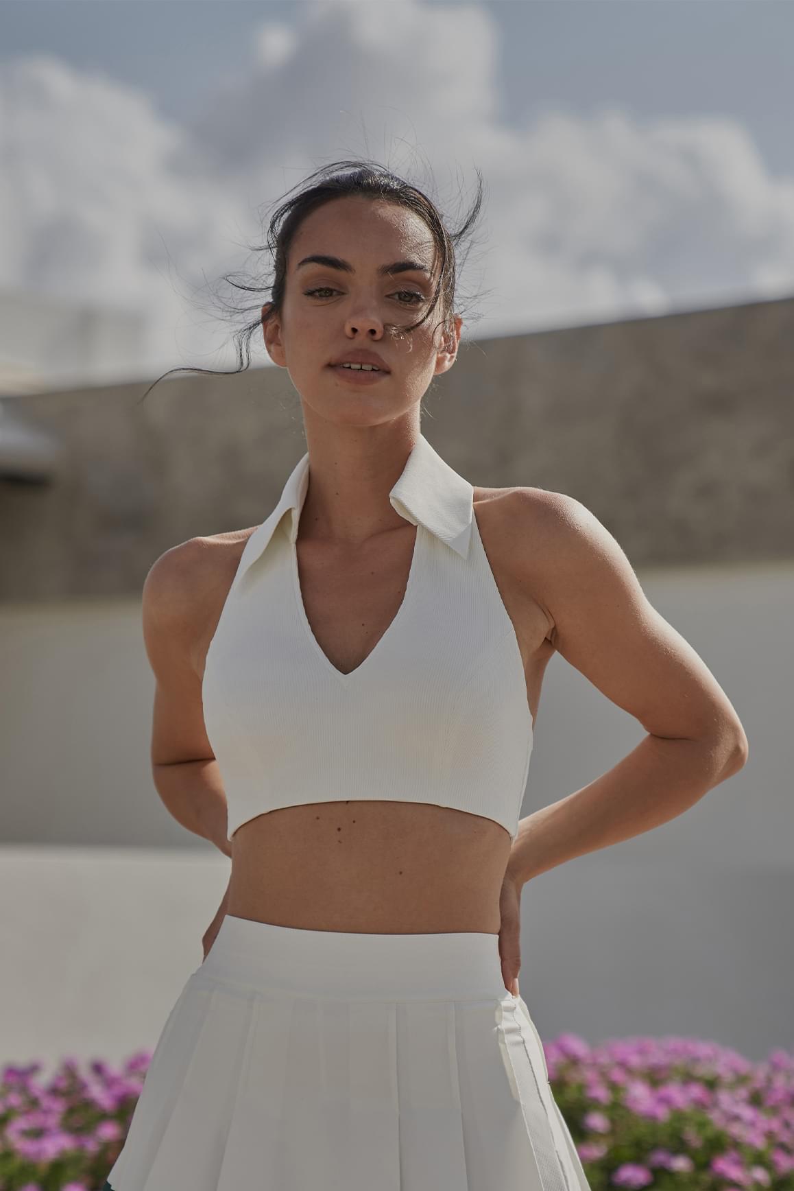 Sleeveless Polo Bra - WISKIIWS261ivoryS