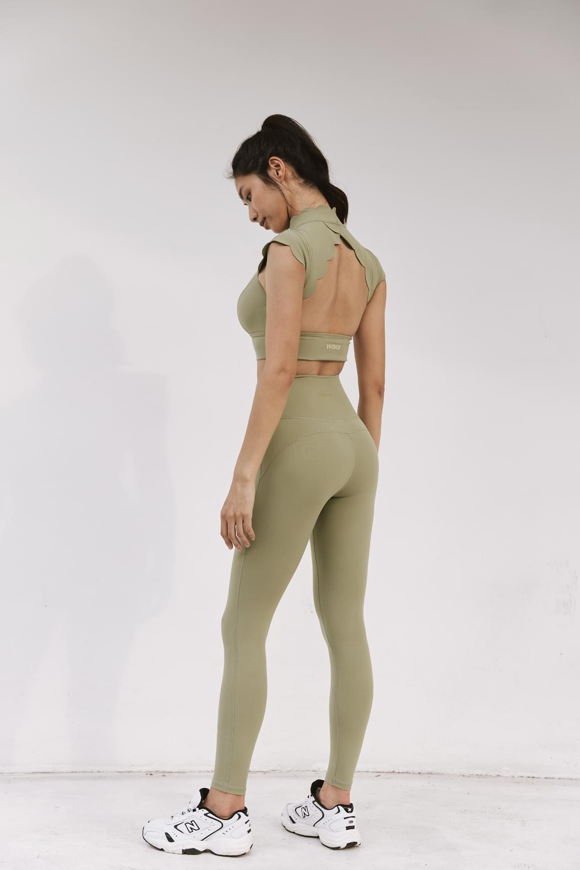 V-waist Yoga Legging - WISKIIWS240mutedkhakiS