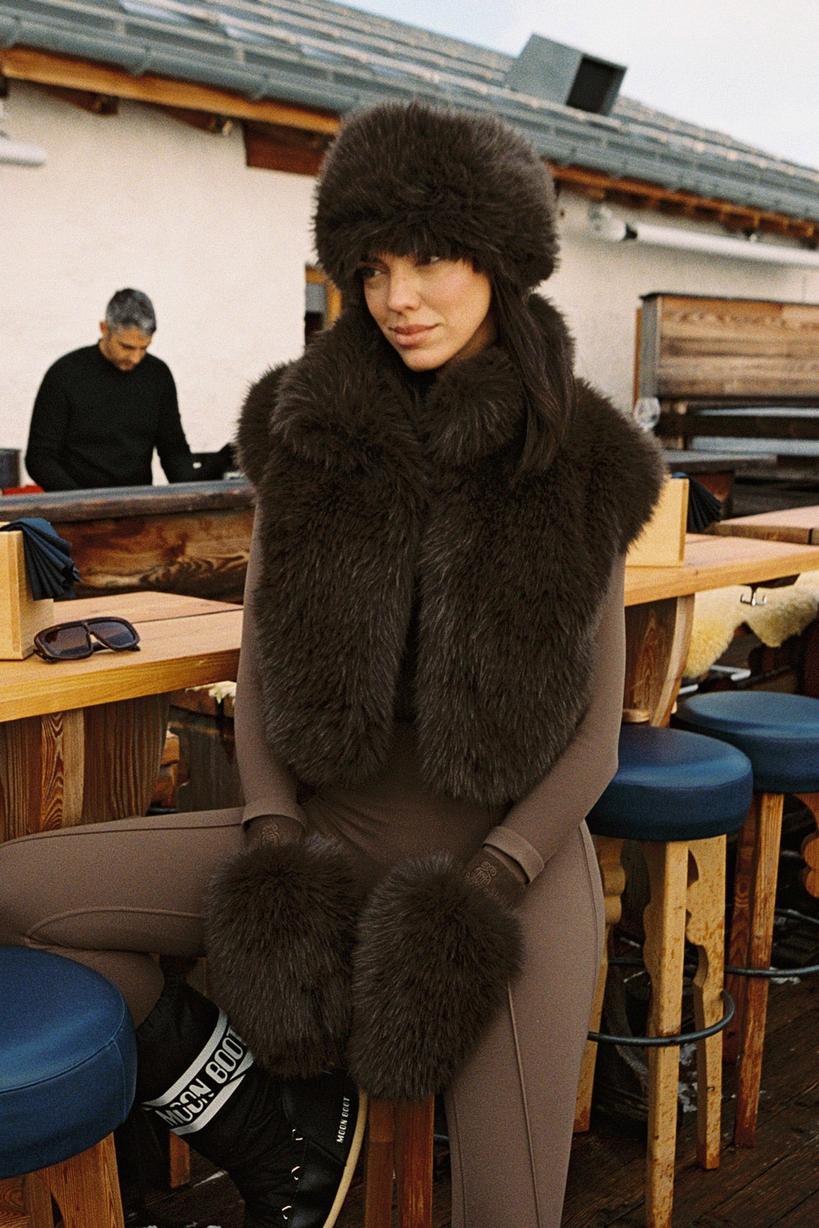 Frost Faux Fur Mittens