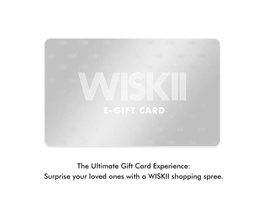 WISKII 電子禮品卡,面額$50,印有WISKII商標與品牌識別,採用俐落精緻的電子禮品卡設計。