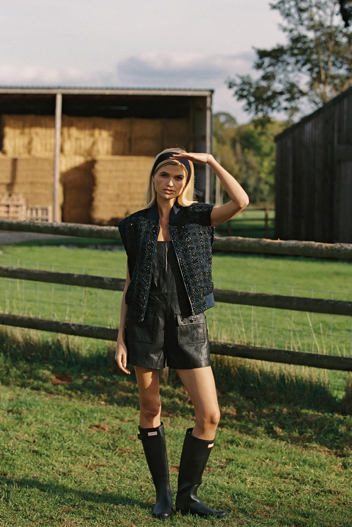 WISKII The Prestige Tweed Vest in S, stylish hoodies and jackets with a textured tweed fabric and classic design.