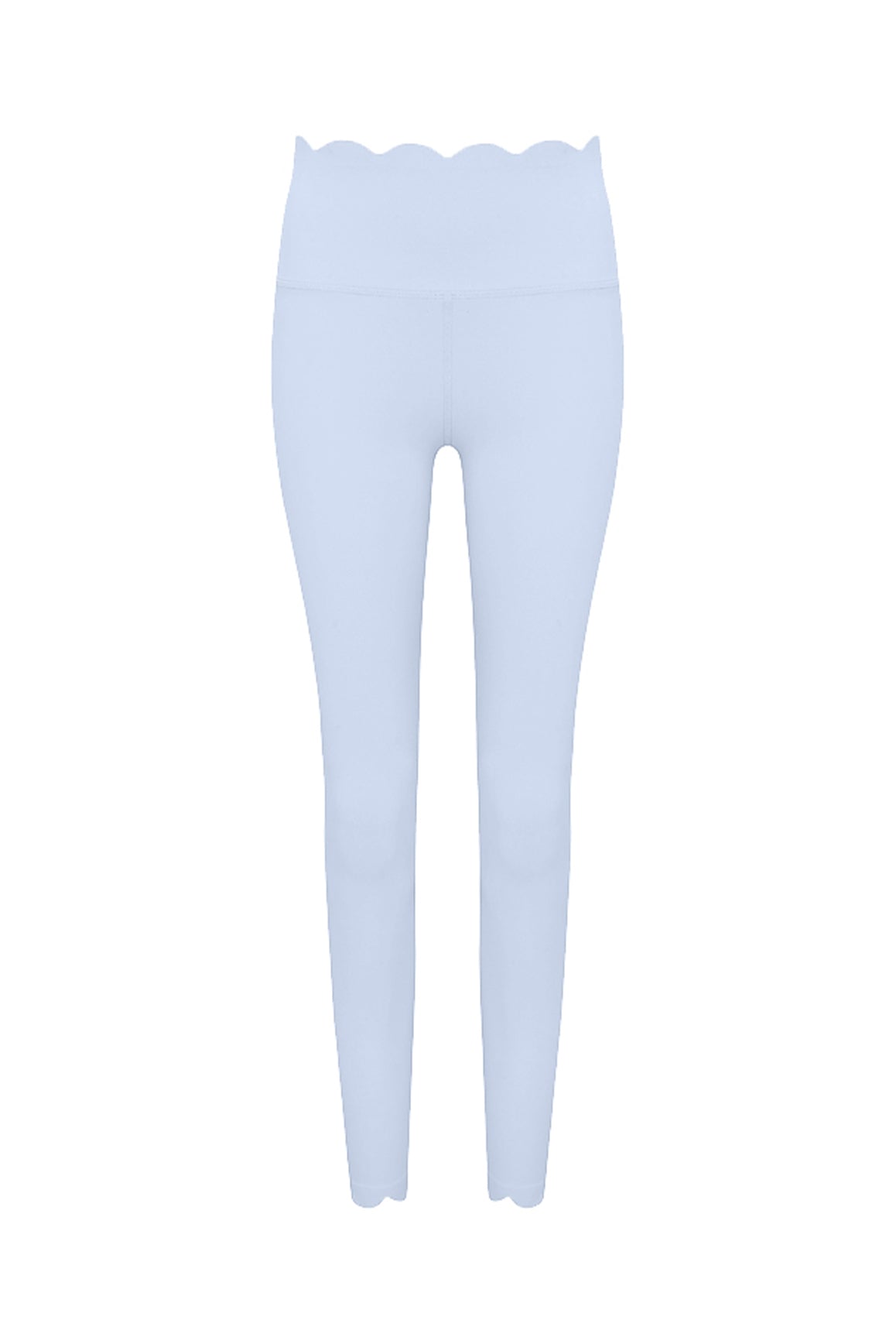 WISKII ivory 7/8 high-waist energy leggings shown, close-up of stretchy, comfortable fabric with sleek fit and high-rise design