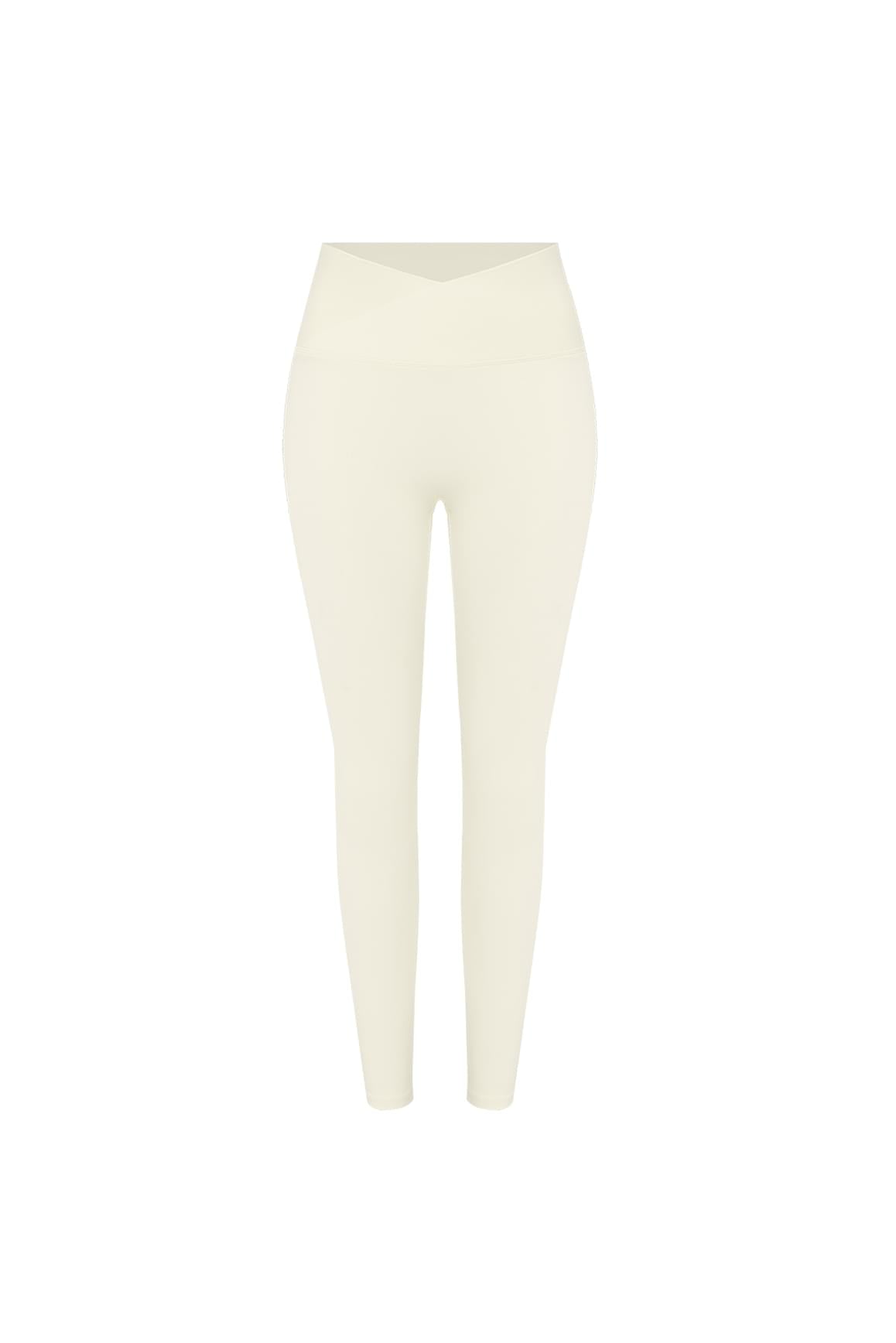 WISKII Riviera V腰抓皺leggings,顏色為燕麥奶色,具備V腰設計與抓皺細節,可打造修長合身的穿搭效果。