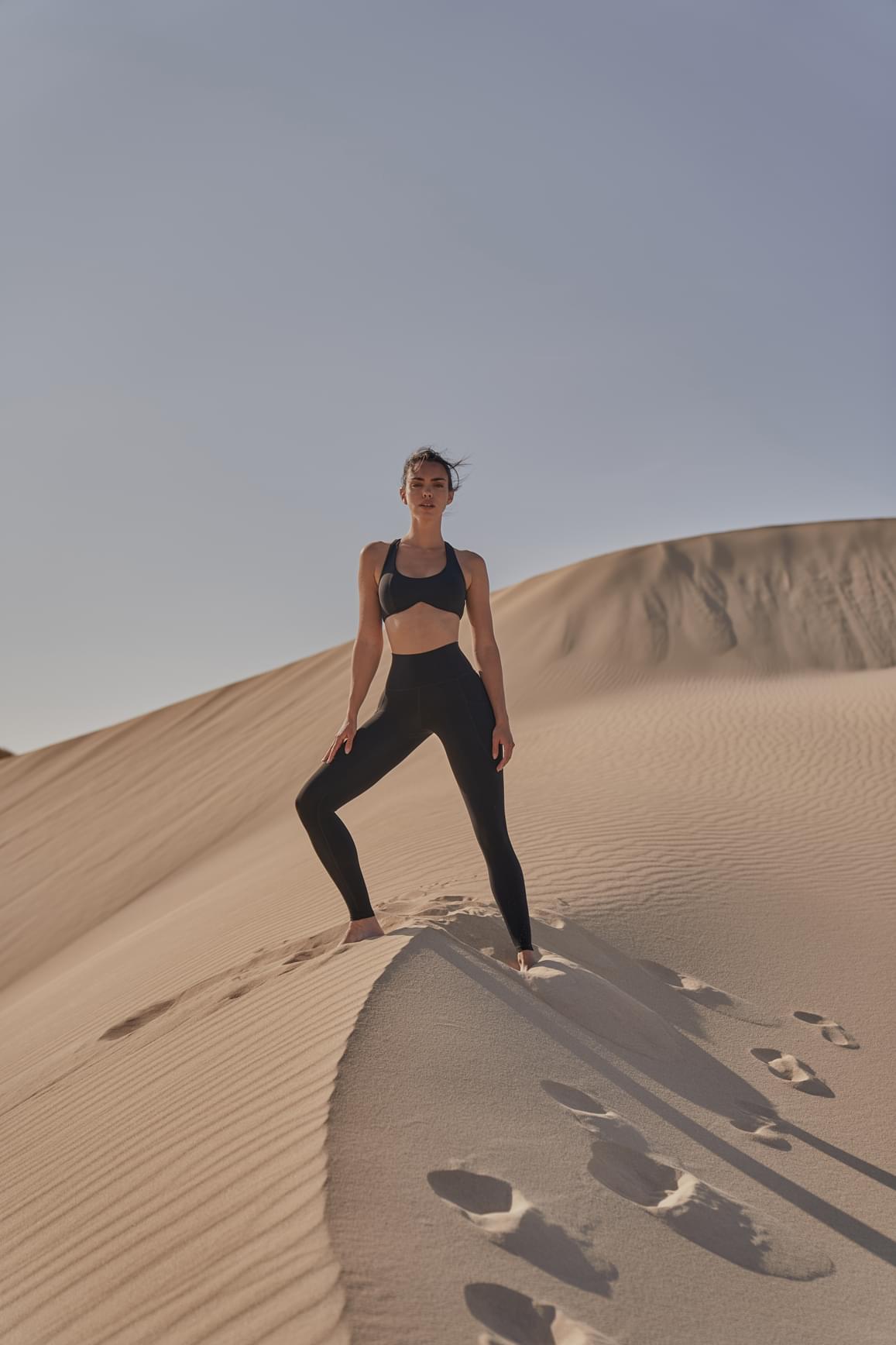 WISKII High-Waist Invigorate Leggings in Pure Vanilla, showing the comfortable stretch fabric and high-rise design.