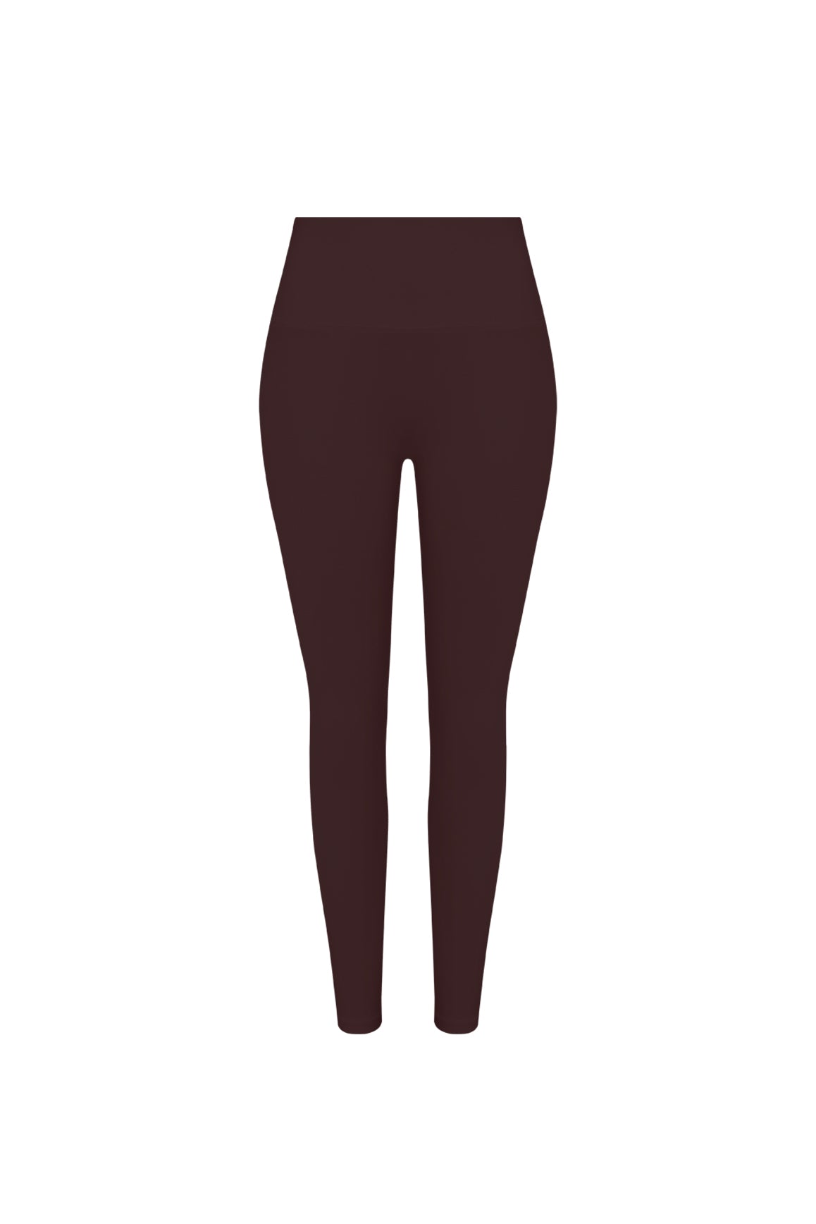 WISKII velvet high-waist Vigor Scrunch Leggings in fig color, showcasing their stretchy, figure-enhancing design and scrunch detail.