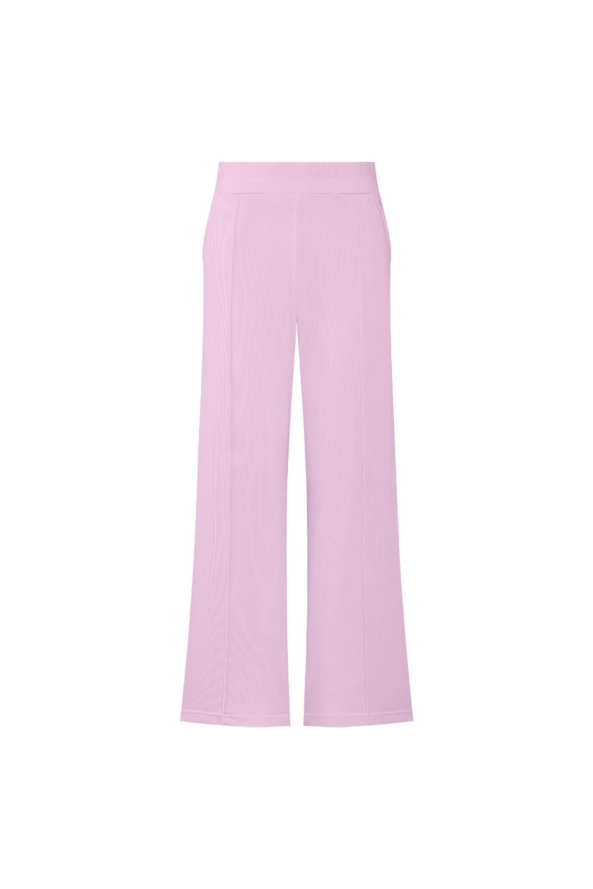 WISKII Riviera wide-leg pants in sakura zen print, high-waist design, flowing fabric, styled with a casual and elegant look.