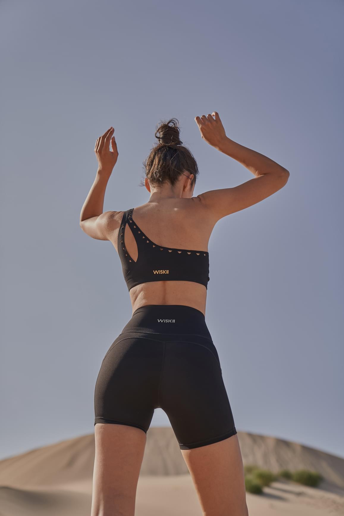 Pink V-Waist Vigorous Shorts by WISKII featuring a comfortable fit and stylish Hollywood-inspired design.