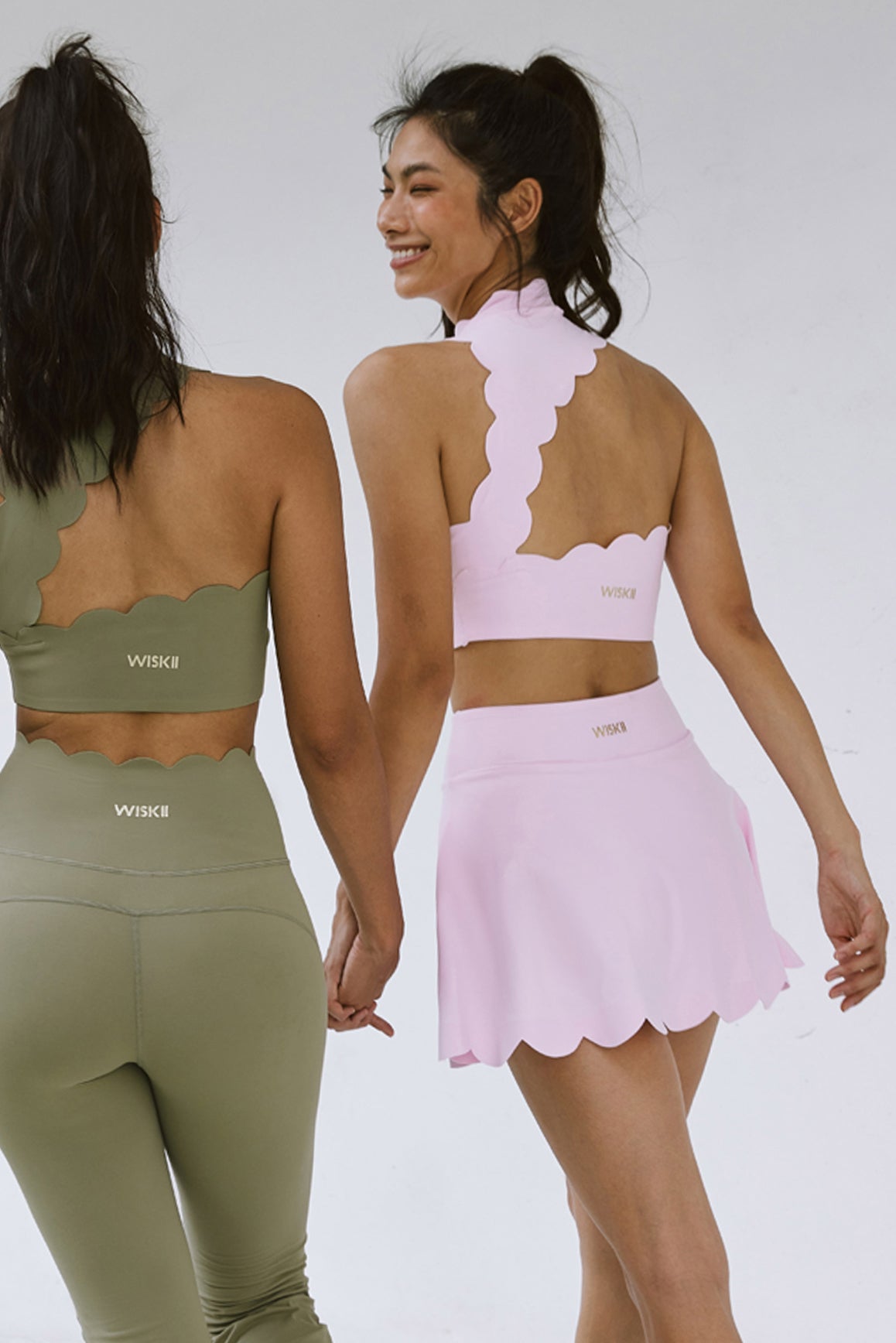 Model wears High-Waist A-line Tennis Skirt -|WISKII Active