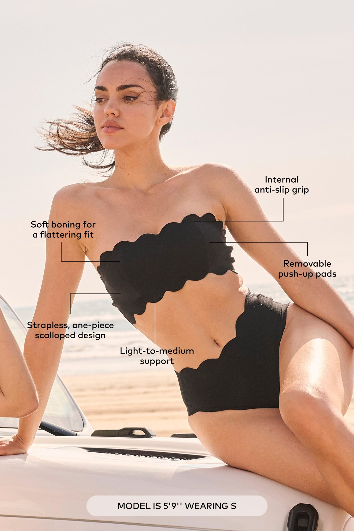 WISKII 扇貝形無肩帶文胸