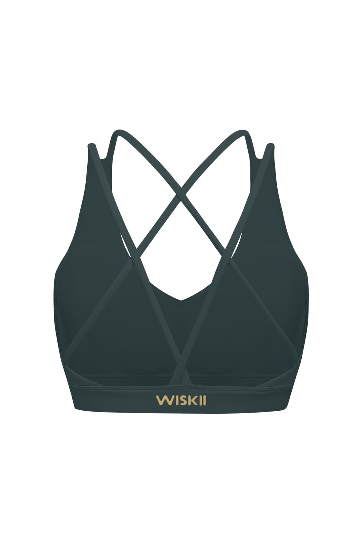 WISKII 櫻花禪風運動內衣,具備圓領與交叉美背設計,以透氣運動面料製成,帶來運動健身的舒適體驗。